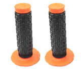 Twist Throttle + Orange Rubber Hand Grips For Dirt Bike Motocross Off Road Motorcycle - TDRMOTO