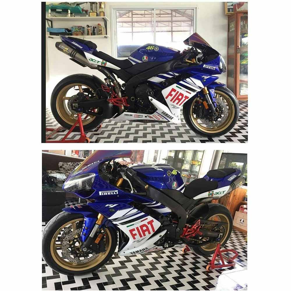 Black Rearset Footpegs Footrest For Yamaha YZF R1 2007-2008 - TDRMOTO