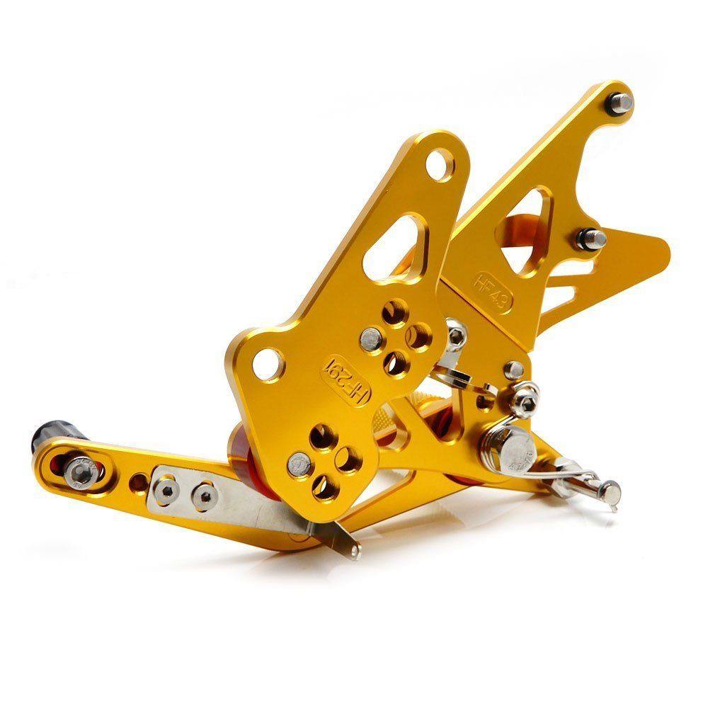 Gold Rearset Footrest For Suzuki GSXR 1300 2008 - 2017 Footpeg 09 10 11 12 13 - TDRMOTO