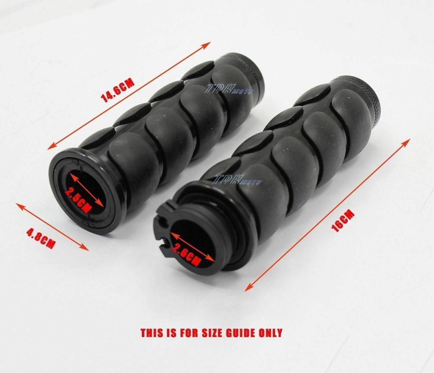 1"/25mm Chrome Handlebar Hand Grips with Throttle Boss - TDRMOTO