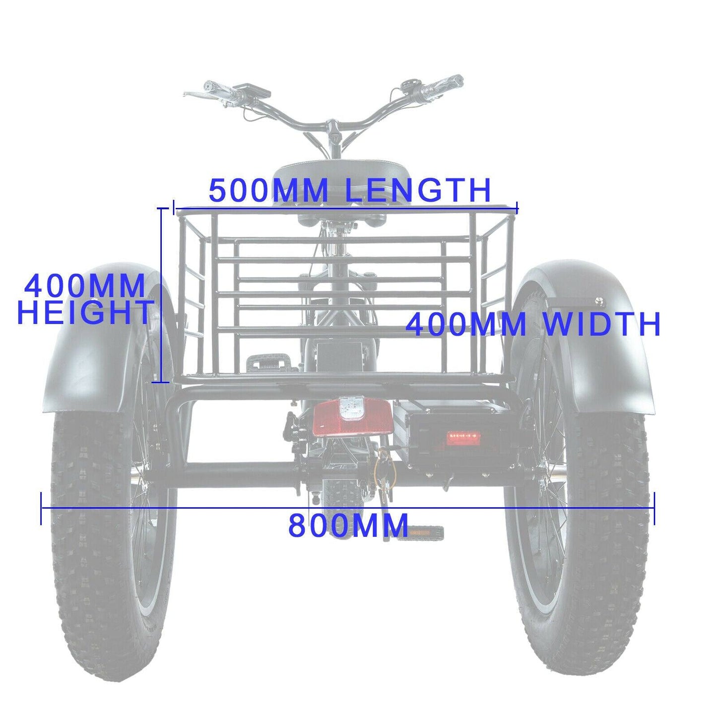 Ultra Premium Fat Tyre Electric Tricycle with 500W Motor & 48V 18Ah Long Range Battery - TDRMOTO