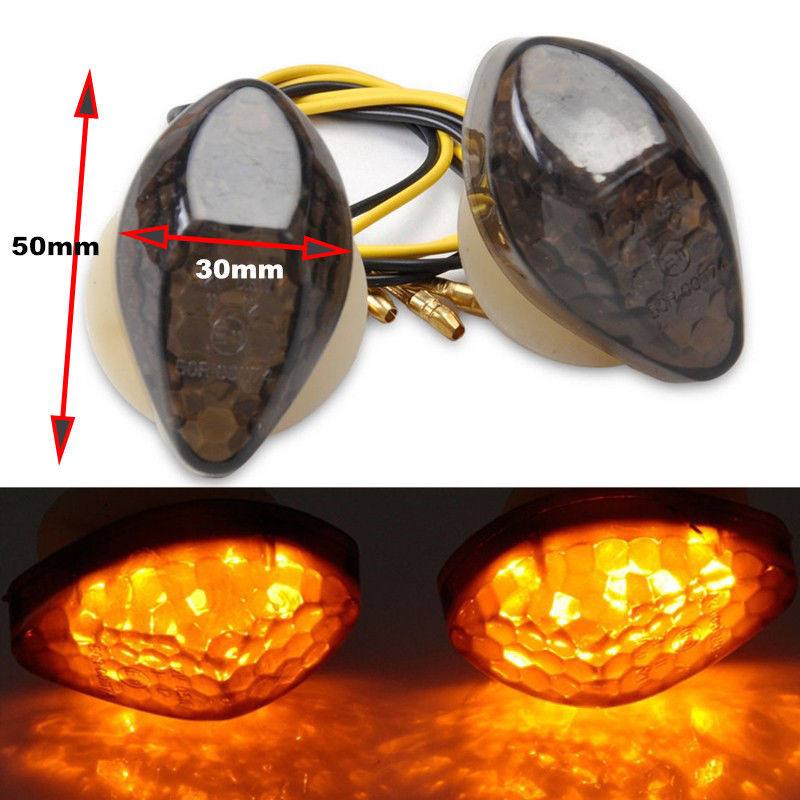 2pcs LED Flush Mount Signal Indicators Light Blinker Honda Dirt bike motorcycle - TDRMOTO