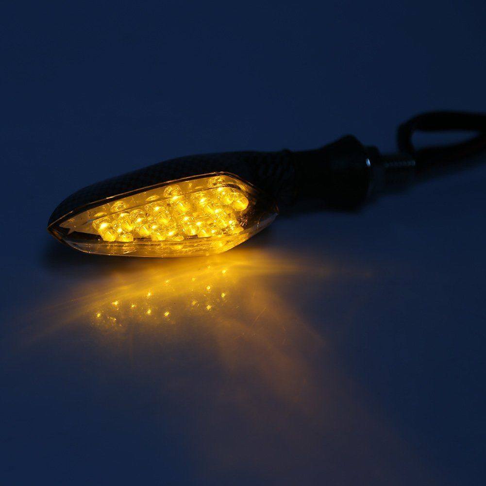 4X 12V Carbon Universal Motorcycle Bike LED Bulb Blinkers Turn Signal Indicator - TDRMOTO