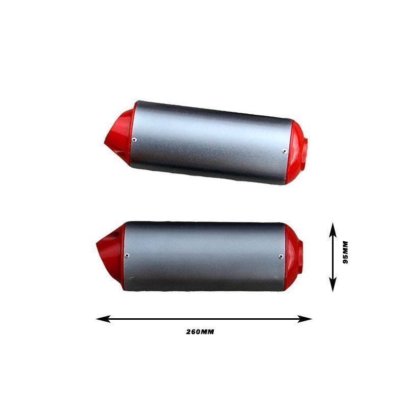Dual Twin Red Exhaust Muffler For Dirt Bike 50cc 70cc 90cc 110cc 125cc - TDRMOTO