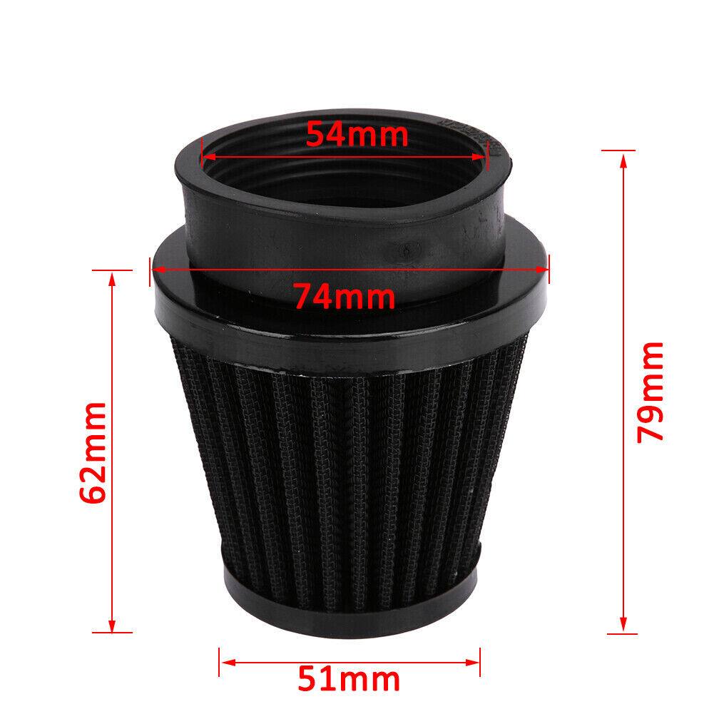 54mm 53 55mm Motorcycle Air Filter Engine Intake Air Dust Dirt Cleaner Universal - TDRMOTO