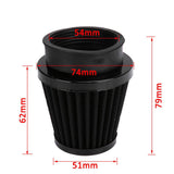 54mm 53 55mm Motorcycle Air Filter Engine Intake Air Dust Dirt Cleaner Universal - TDRMOTO