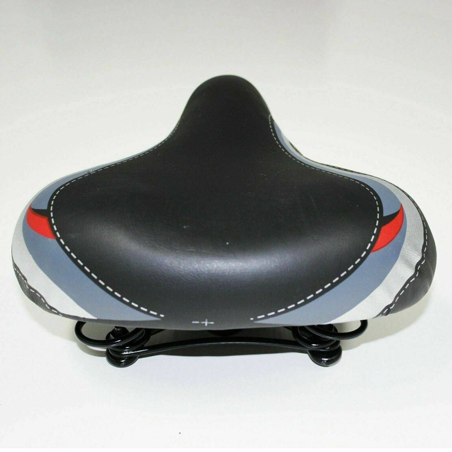 Unisex Large Bum Bike Bicycle Cycling Sprung Seat Saddle with Seat Post Pillar - TDRMOTO