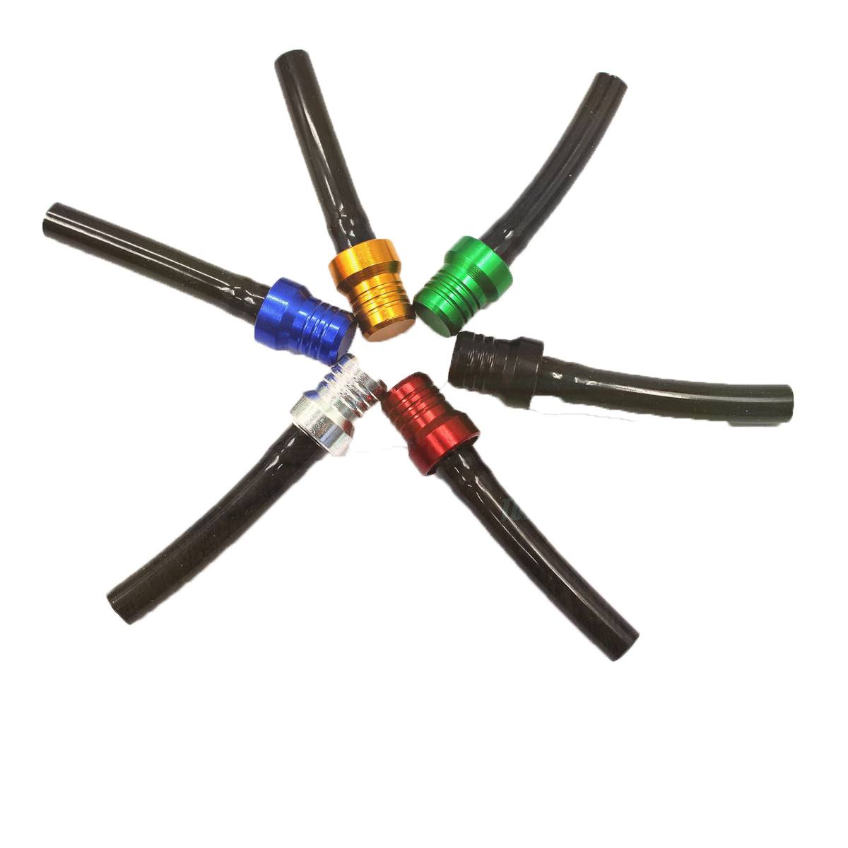 6pcs Colorful Gas Fuel Cap Valve Vent Breather Hose Black Tube Dirt Bike Tank - TDRMOTO