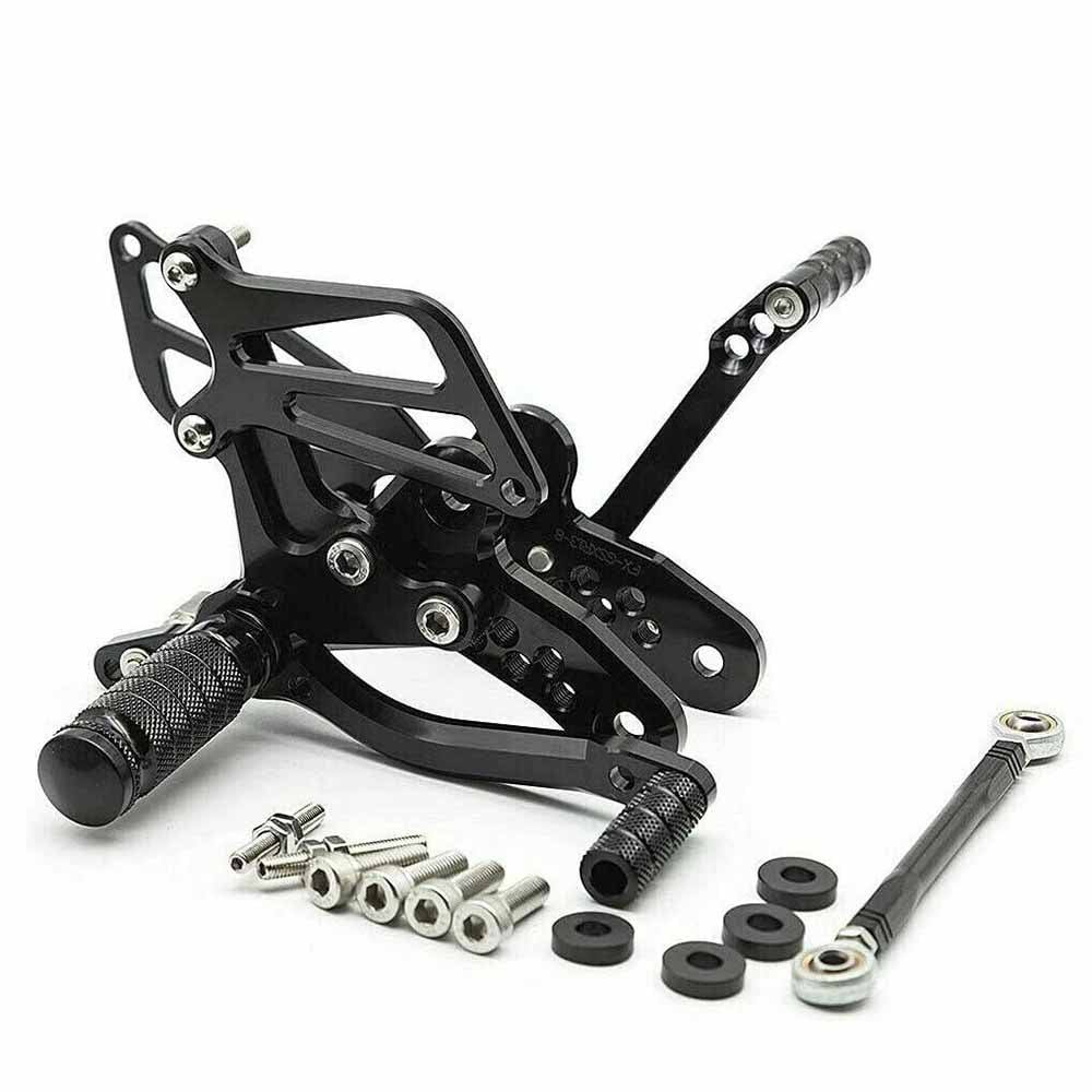 CNC Black Rearset Footpegs Footrest For SUZUKI GSXR1300 2008-2014 - TDRMOTO