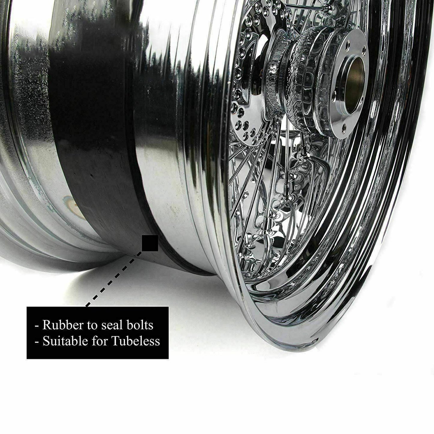 18" x 10.5" CUSTOM Project Chrome Rear Wheel Rim For Harley Davidson Motorcycle - TDRMOTO