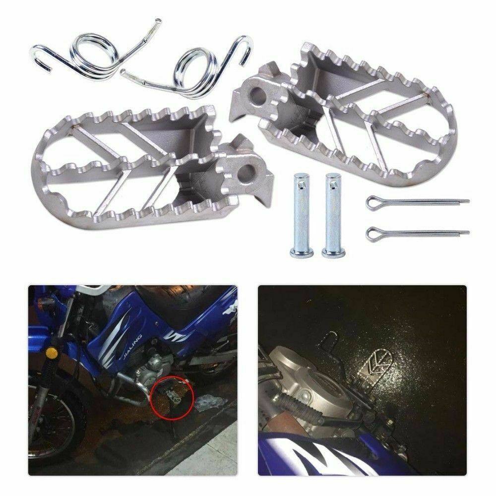 NEW Steel Universal Folding Foot Pegs Footpegs for Dirt Pit Trai Bike Motorcycle - TDRMOTO