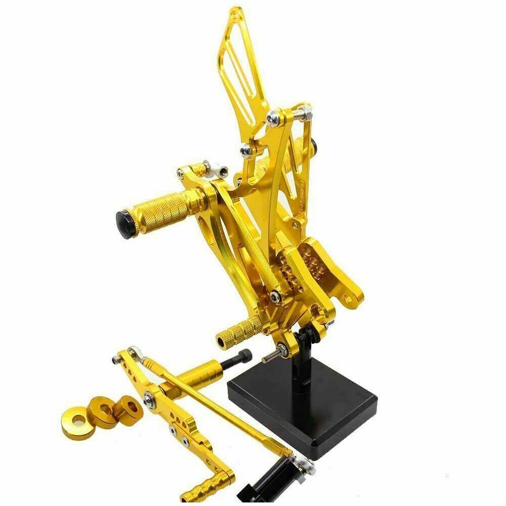 CNC Adjustable Rearset Rear Set Foot Rest Peg Gold 2007-2008 YAMAHA YZF R1 07 08 - TDRMOTO