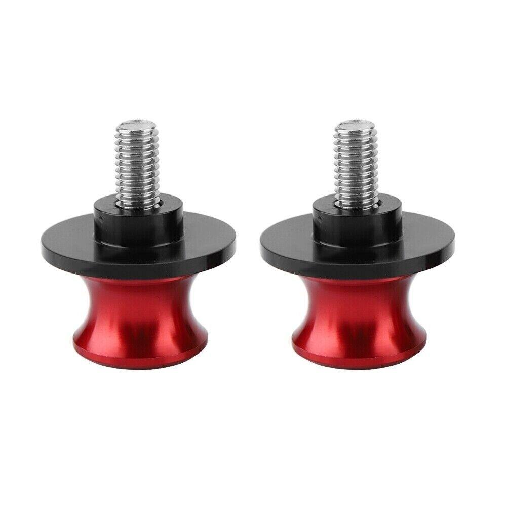 RED 6MM Swingarm Spool Sliders Stand Bobbins for Yamaha MT-03 - TDRMOTO