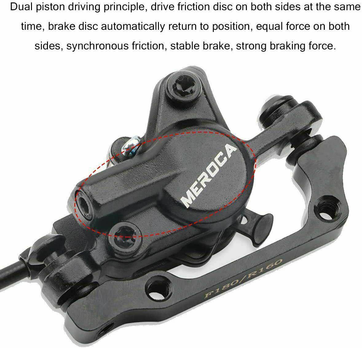 MTB Mountain Bike Hydraulic Disc Brake Levers Caliper Front Rear Set Black - TDRMOTO