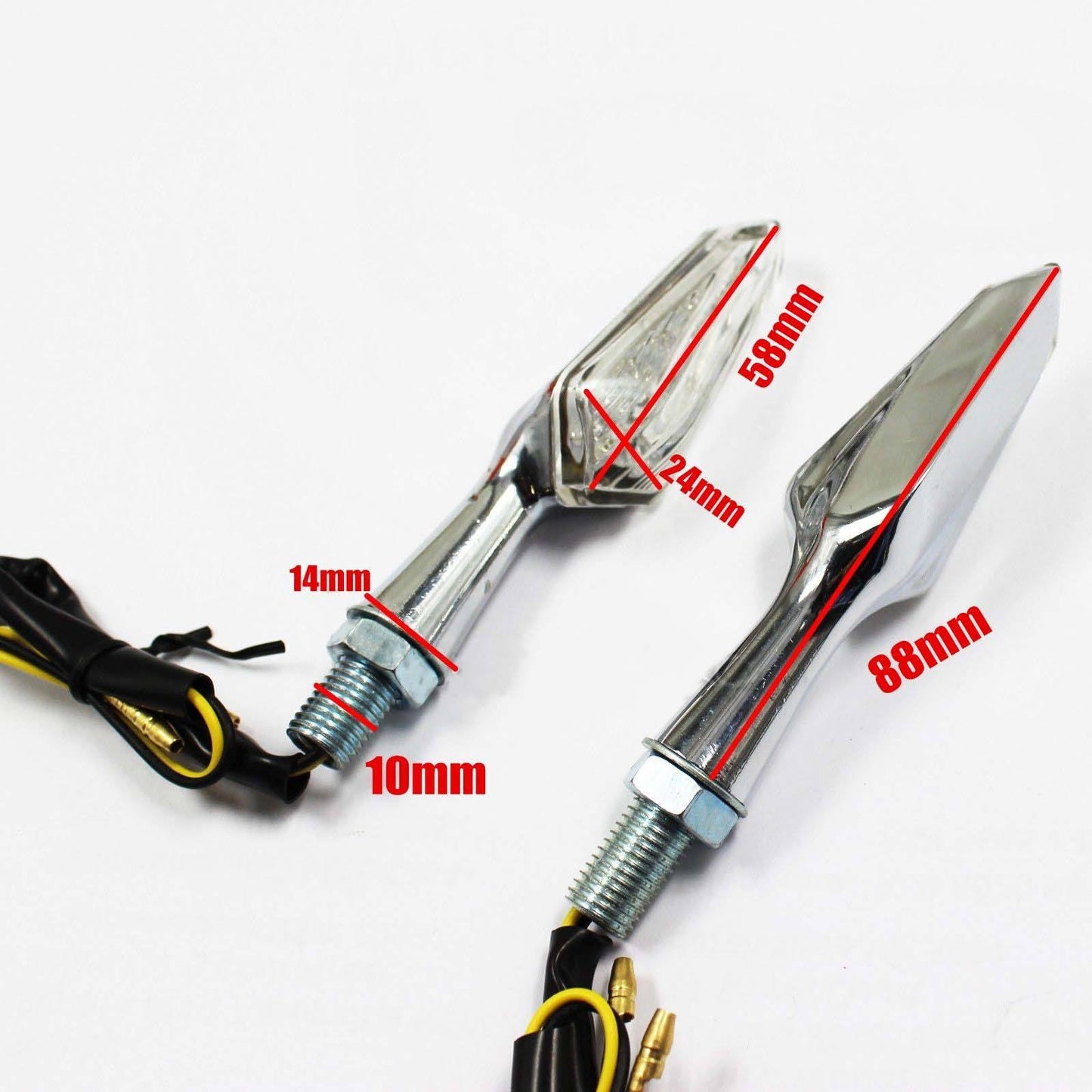 4 x Motorcycle LED Turn Signal Indicator 10mm Universal Fit - TDRMOTO