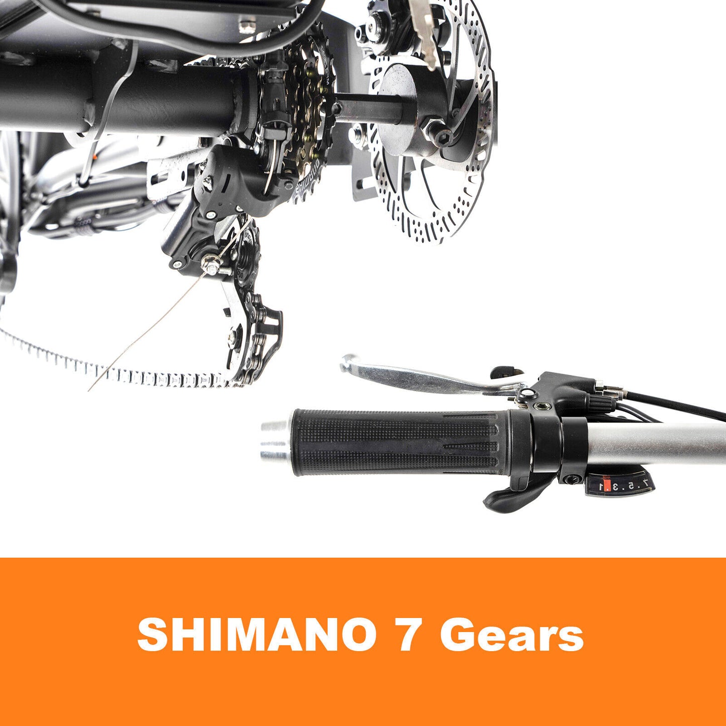 750W Fat Tyre Electric Tricycle Bafang Motor 7 Speeds Shimano Rear Rack Basket Trolley