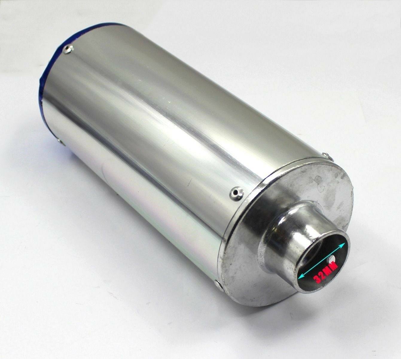 Universal Motorcycle Scooter Dirt Bike 32mm Slip On RED Exhaust Muffler Pipe - TDRMOTO