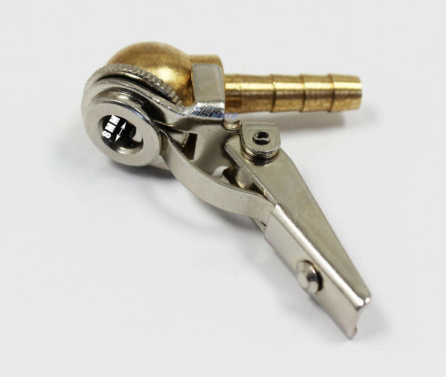 Ball Tire Air Chuck with Valve Stem Lock On Clip Tyre Inflator Brass Fitting - TDRMOTO