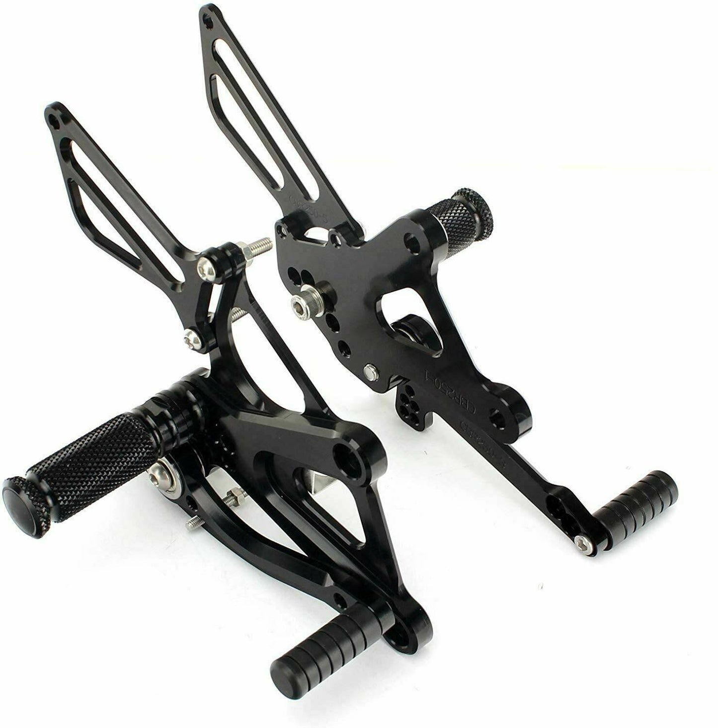 Fit Honda CBR250R 2010 2011 2012 2013 Adjustable Rearset Foot Peg Footrest Black - TDRMOTO