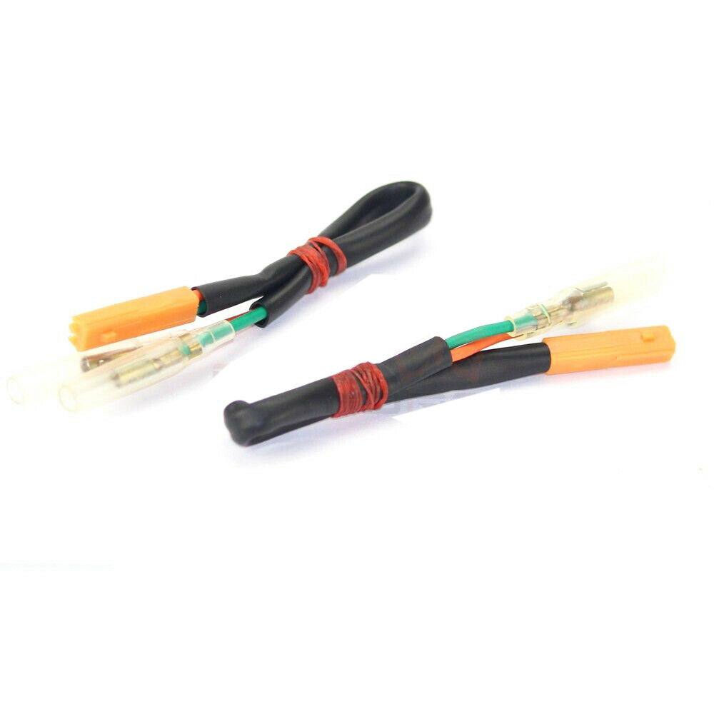 2 pcs Wire Indicator Leads Turn Signal Adapters Plug Connector Harness For Honda - TDRMOTO