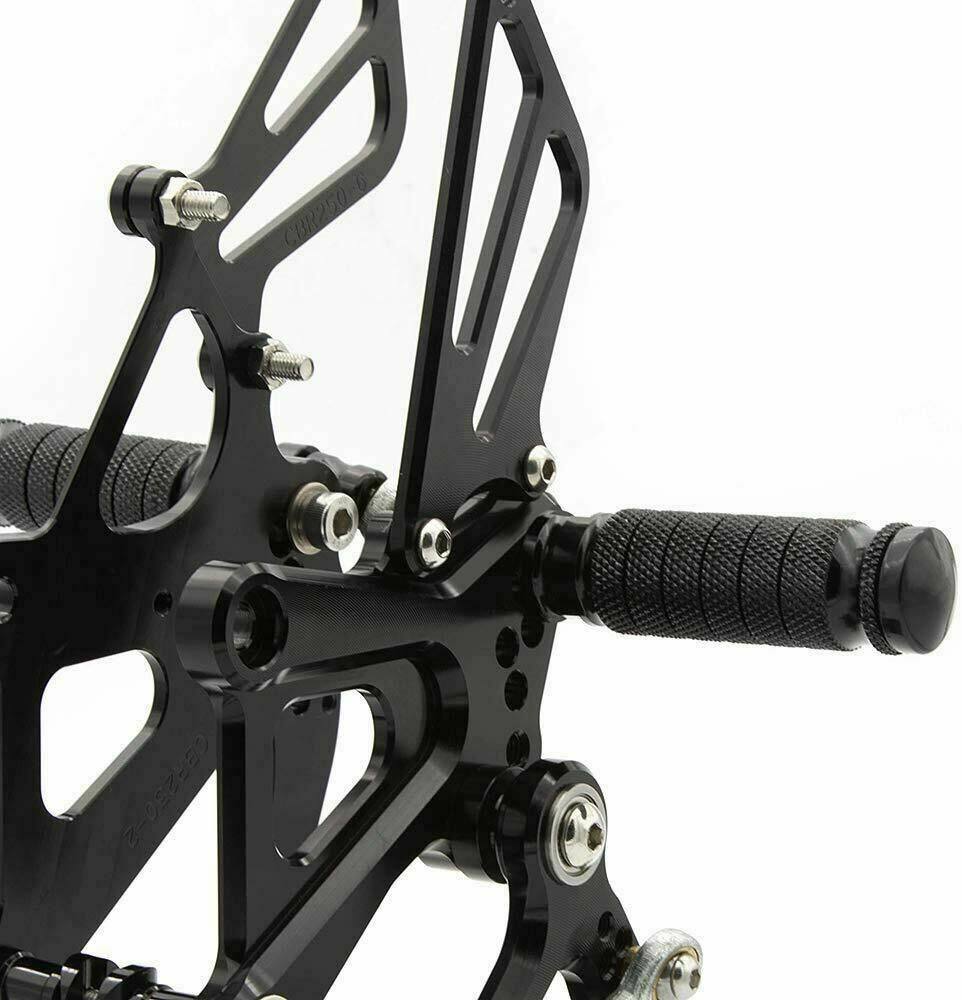 Fit Honda CBR250R 2010 2011 2012 2013 Adjustable Rearset Foot Peg Footrest Black - TDRMOTO