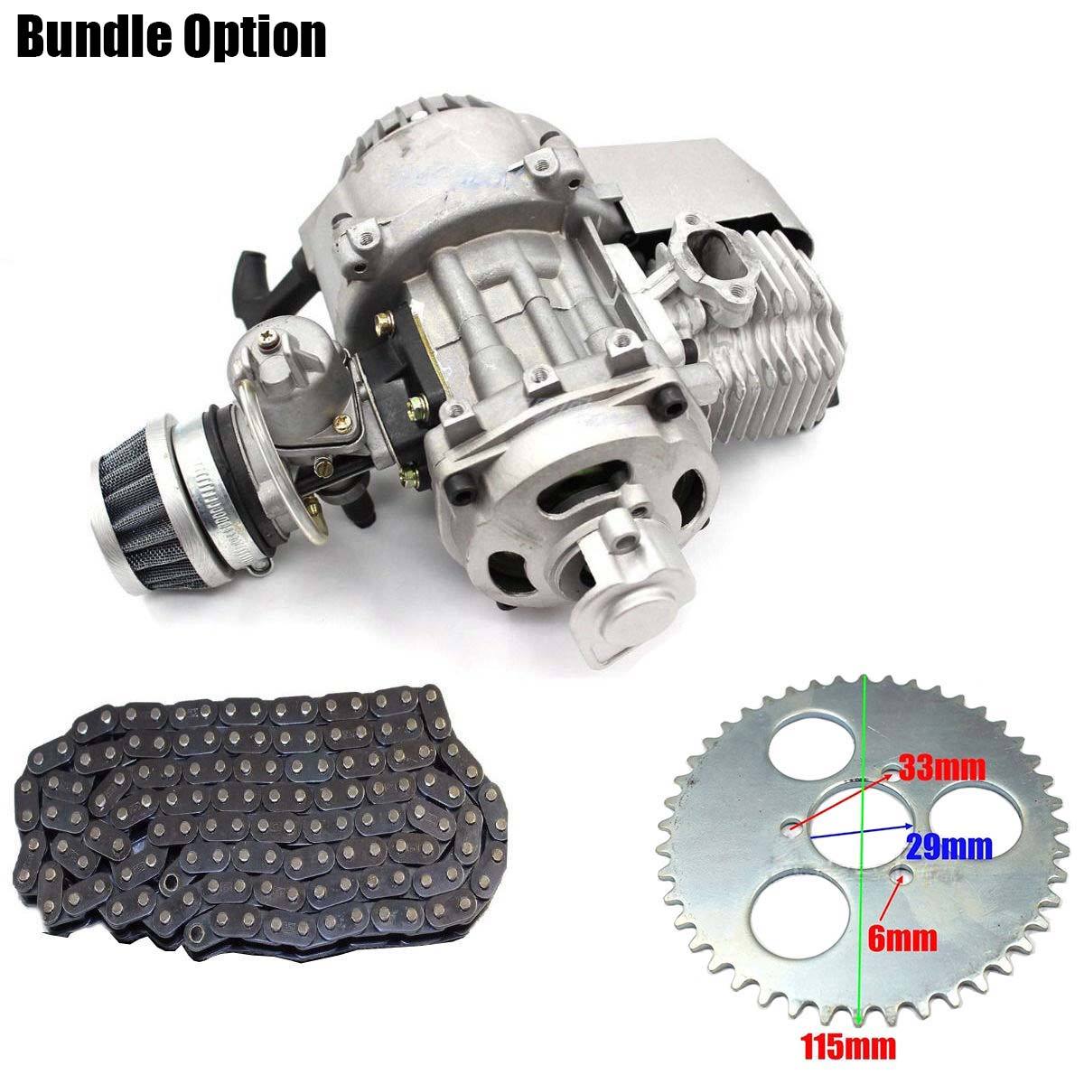 49cc 2 stroke Pull Start Engine Motor Mini Pocket PIT Quad Dirt Bike ATV Buggy - TDRMOTO