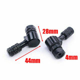 Motorcycle 45 Degree Rim Wheel Tire Valve Stems 11.3mm CNC Aluminum Black - TDRMOTO