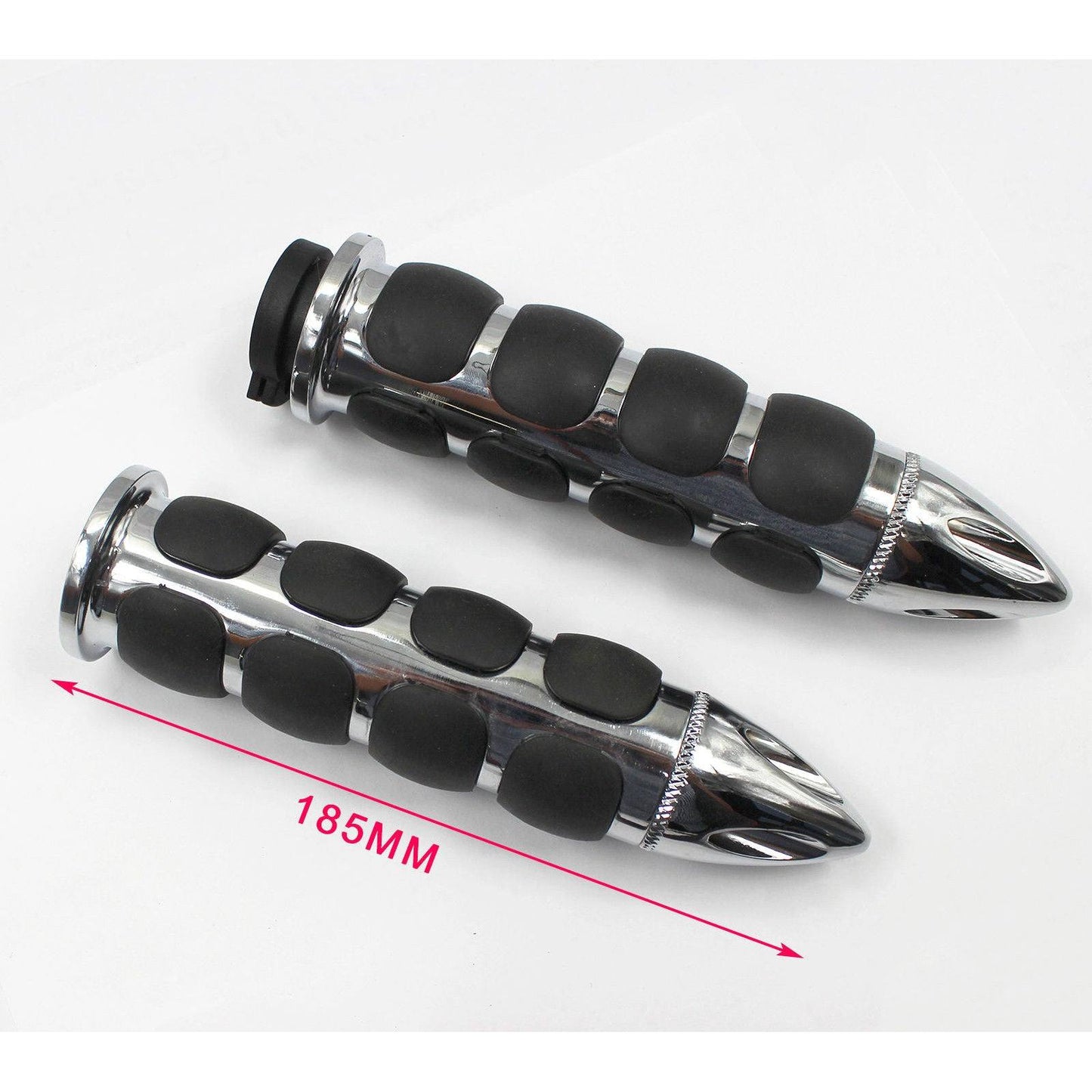 1" Motorcycle Chrome Handlebar Hand Grips For Harley Davidson Comfort Grip 25mm - TDRMOTO