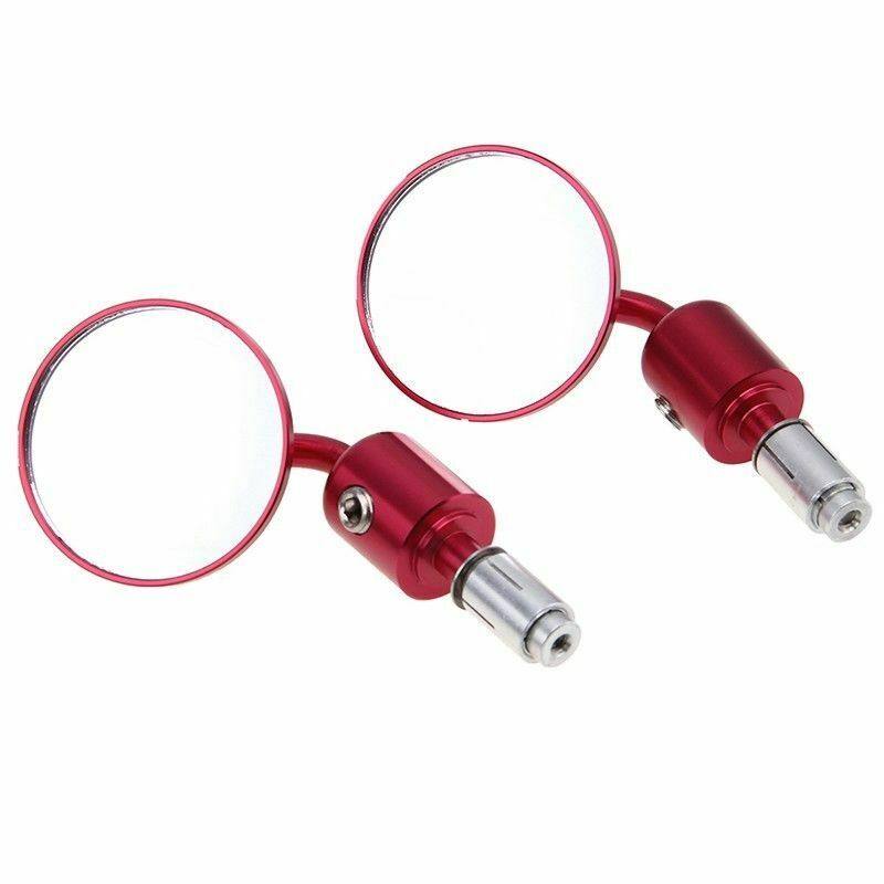 Red CNC 7/8" Handle Bar End Rear-view Mirror Universal Fit - TDRMOTO