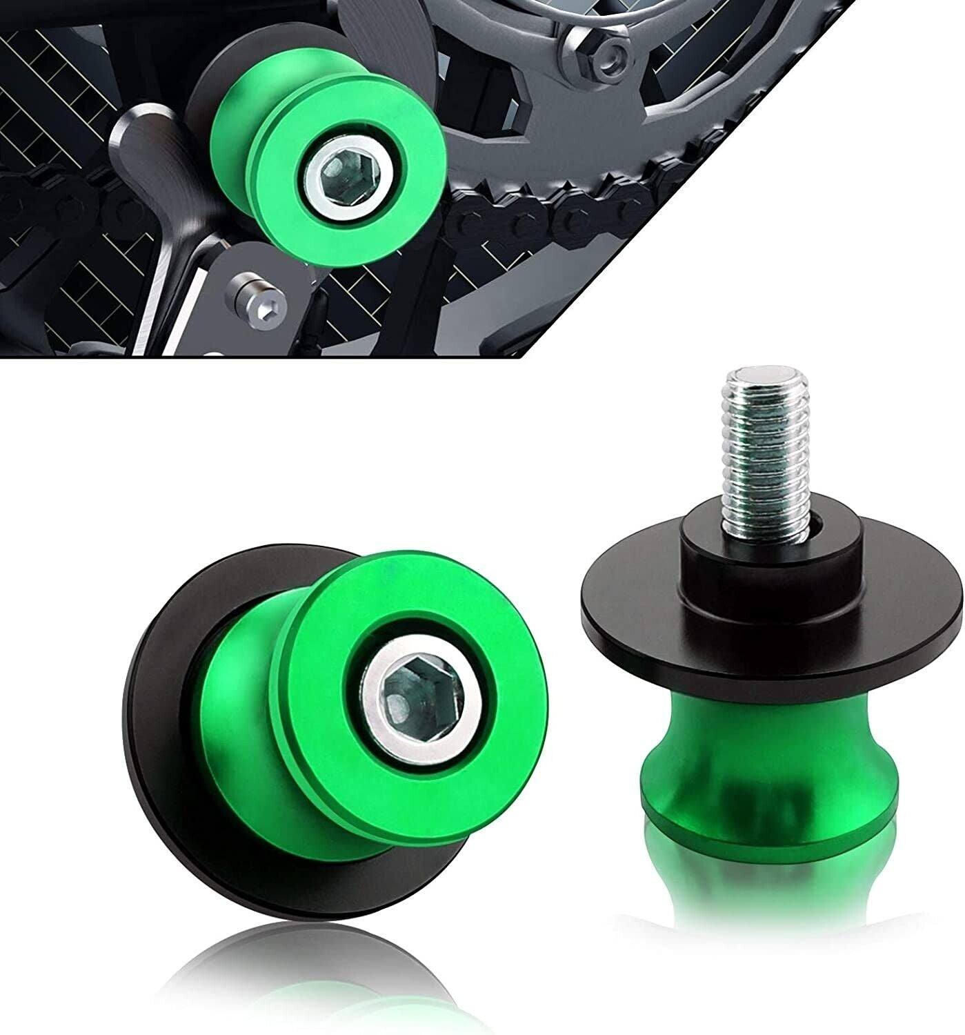 NEW 8 MM Rear Swingarm Motorcycle Spool Sliders Swing Arm Stand Bobbins - Green - TDRMOTO