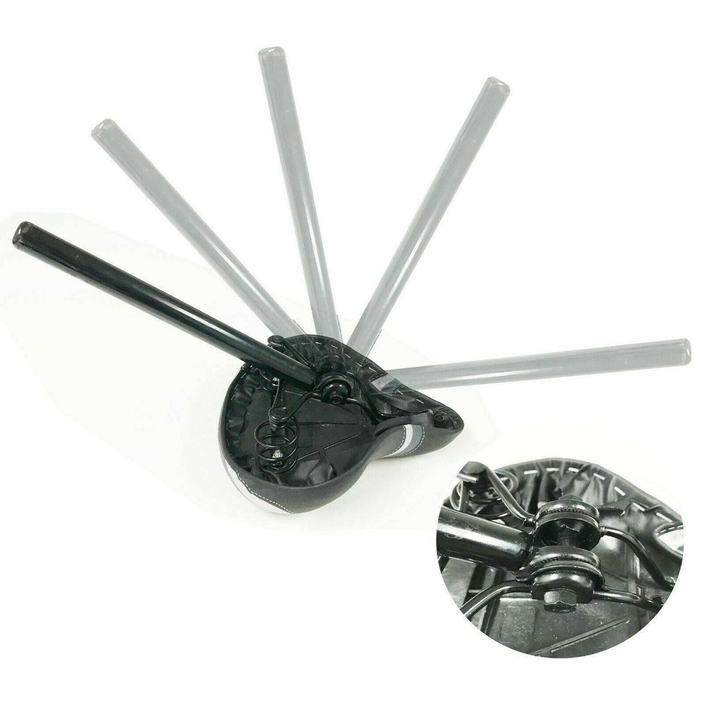 Unisex Large Bum Bike Bicycle Cycling Sprung Seat Saddle with Seat Post Pillar - TDRMOTO