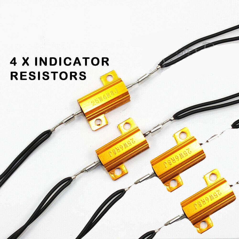 4x LED Bulb Turn Signal Light Load Resistor Fix Fast Flash Blink Error 25W - TDRMOTO
