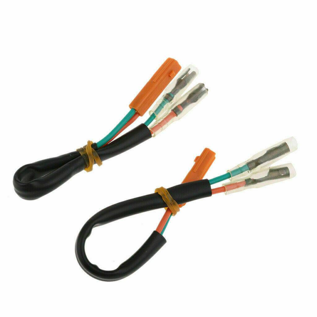 2 pcs Wire Indicator Leads Turn Signal Adapters Plug Connector Harness For Honda - TDRMOTO