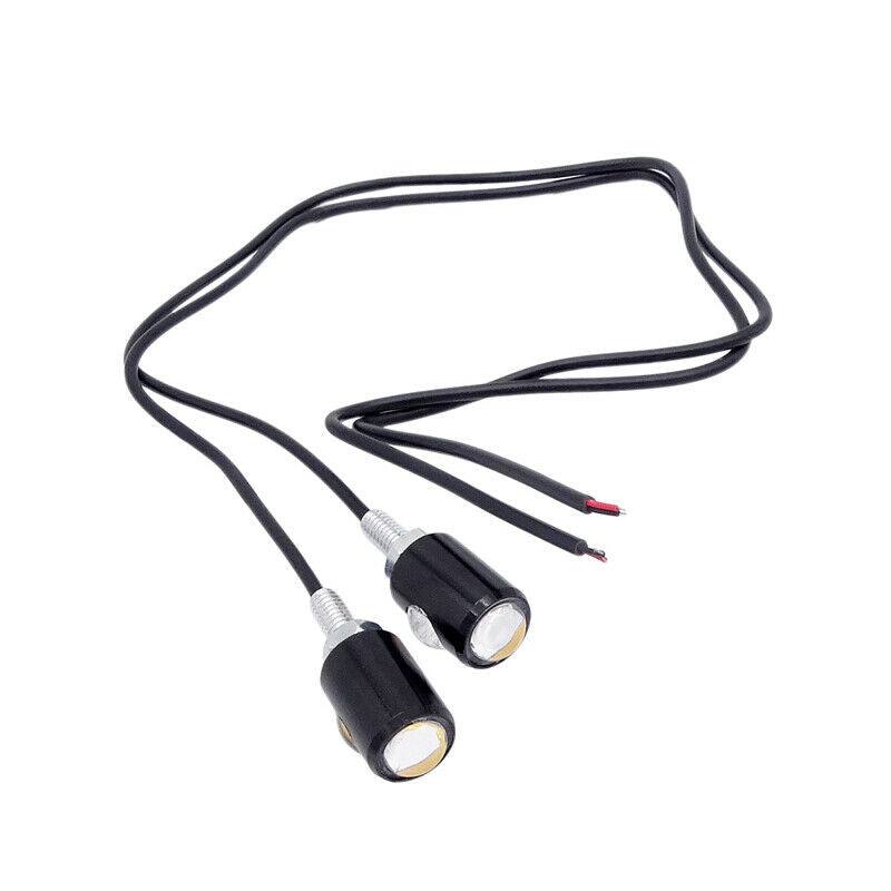 2 x Yellow LED Motorcycle Car Number License Plate Screw Bolt Light Lamp Bulb - TDRMOTO