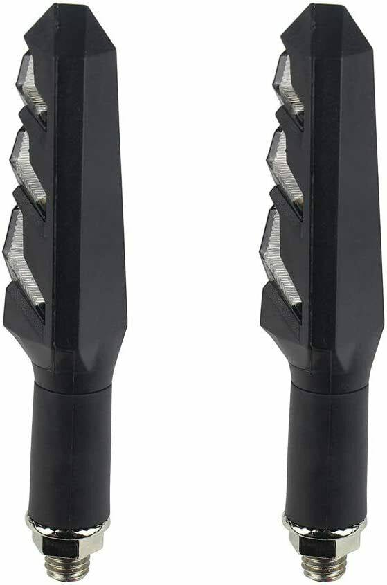 4X Motorcycle LED Turn Signal Indicators Flowing Water Light Amber Blinker Lamp - TDRMOTO