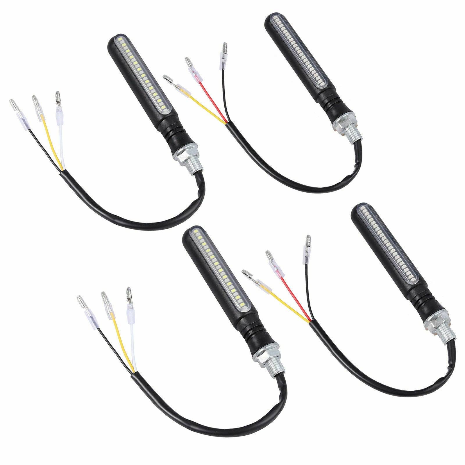 4x Amber Red LED Indicators Blinkers For Yamaha MT-09 R1 R6 FZ6R MT-07 Tenere XT660 - TDRMOTO