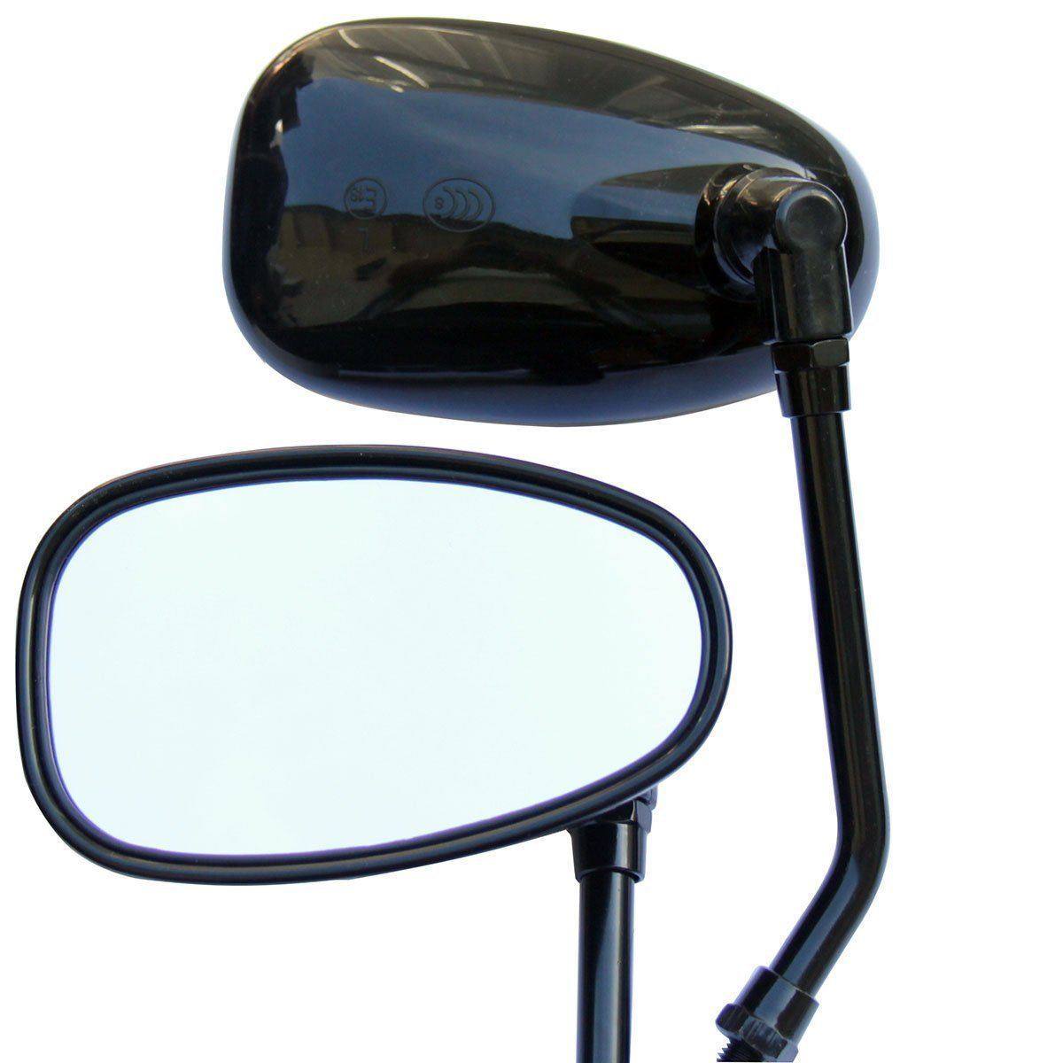 Universal BLACK Large Rearview Side Mirrors 10MM For Motorcycle ATV Dirt SCOOTER - TDRMOTO