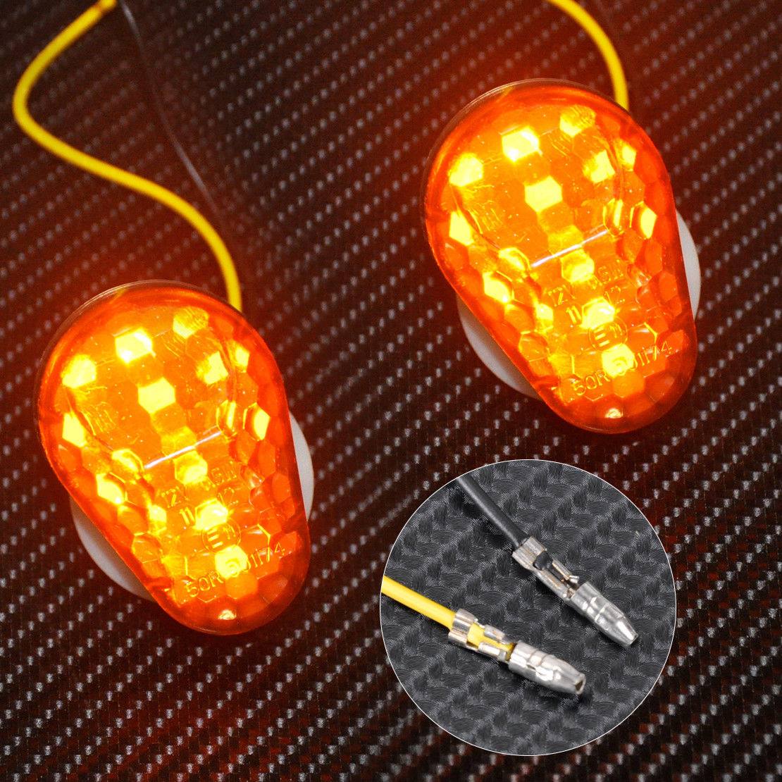 2X Flush Mount LED Turn Signal Light Indicators Blinker For Kawasaki Motorcycle - TDRMOTO