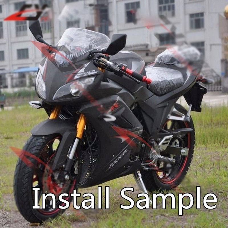 Left+Right Side Rear View Mirrors Black For HYOSUNG GT125R GT250R GT650R GT650S - TDRMOTO