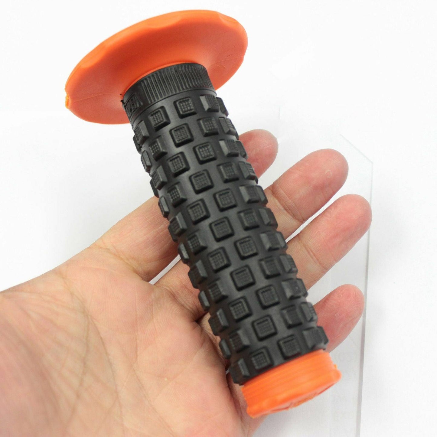 Twist Throttle + Orange Rubber Hand Grips For Dirt Bike Motocross Off Road Motorcycle - TDRMOTO