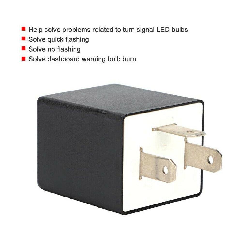 3-PIN LED Flasher Relay Turn Signal Light Blinker For Automotive Motorcycle - TDRMOTO