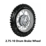 2.75-10 Inch Drum Brake Rear Back Wheel (Rim + Tyre) - TDRMOTO