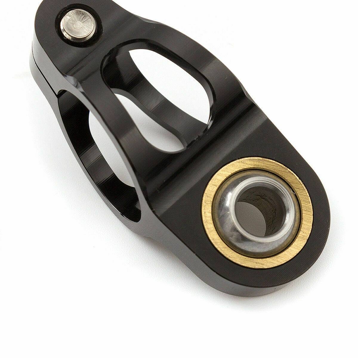 Black CNC Steering Damper Motorcycle Linear Stabilizer Reversed Safety Control - TDRMOTO
