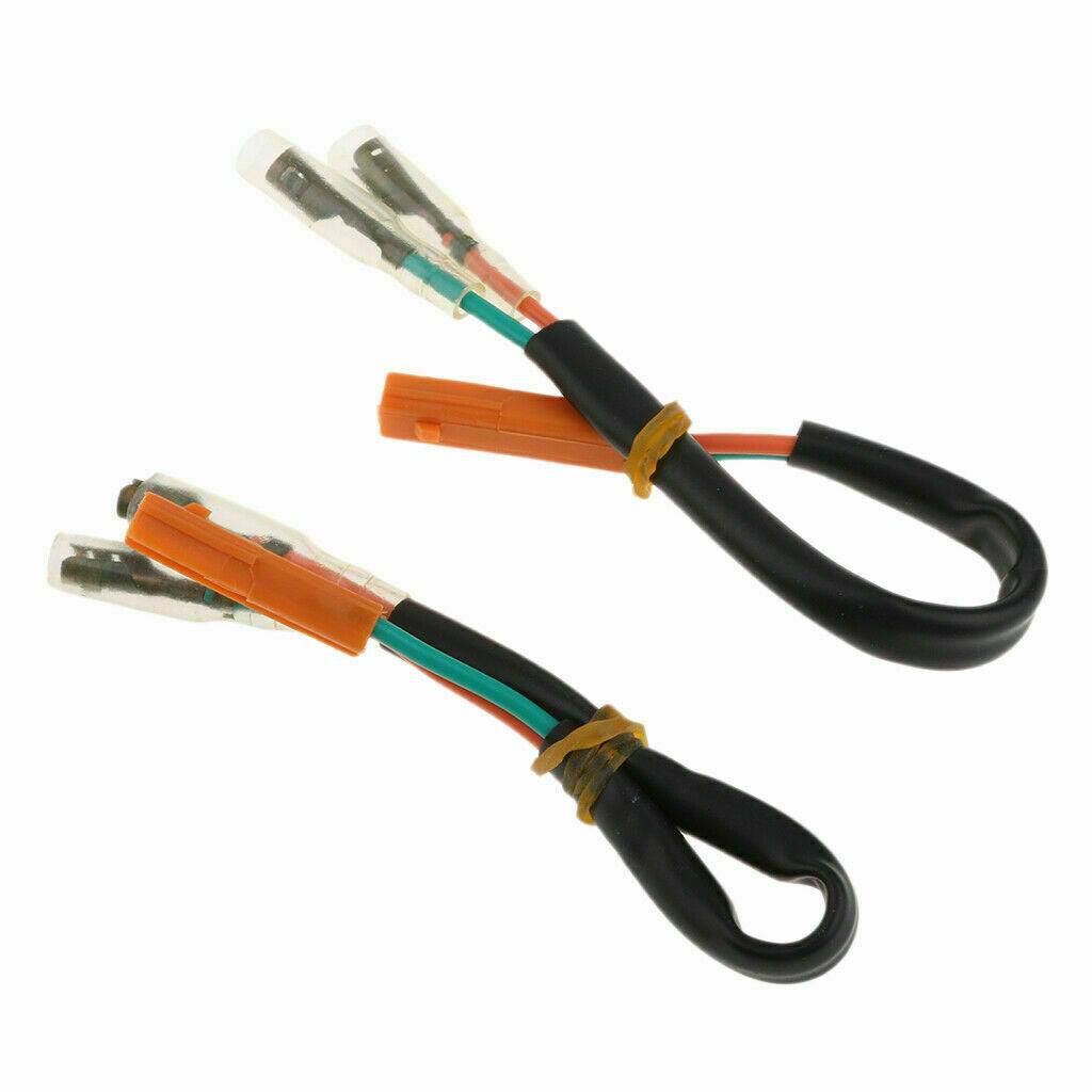 2 pcs Wire Indicator Leads Turn Signal Adapters Plug Connector Harness For Honda - TDRMOTO