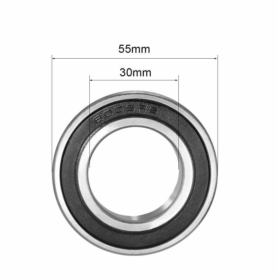 6006RS Bearing Steel Metal Deep Groove Ball Bearings Sealed 55mm x 30mm x 13mm - TDRMOTO