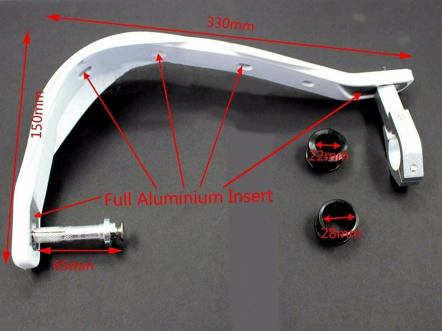 WHITE Motocross Hand Guards Motorcycle Dirt Bike Atv handguards for 22 28mm Bar - TDRMOTO