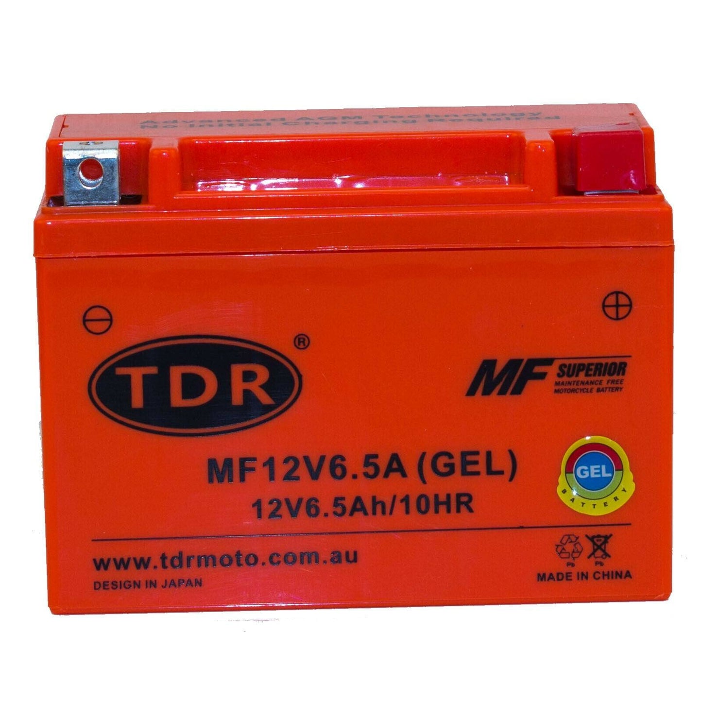 12V 6.5Ah Gel Battery for Motorcycle Dirt Bike ATV Quad Scooter Gokart Mower - TDRMOTO