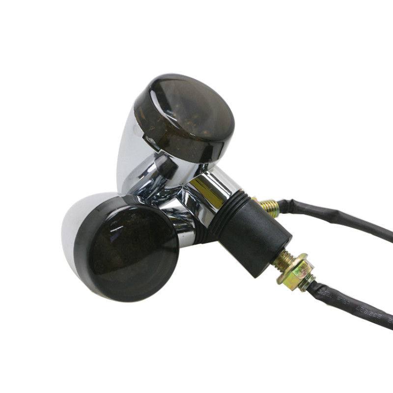 AU! 4x Chrome Motorcycle Turn Signal LED Indicator Light For Honda Yamaha Suzuki - TDRMOTO
