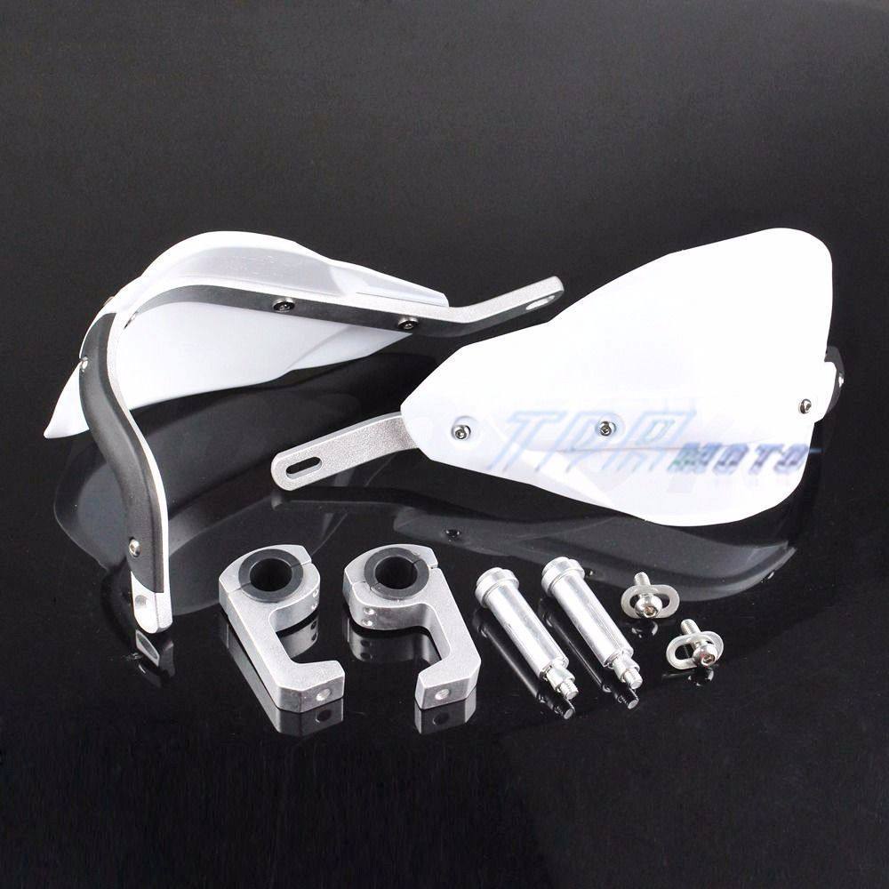 White Aluminum Motorcycle Bike 28mm 22 mm Handguards Hand Guards Protectors - TDRMOTO