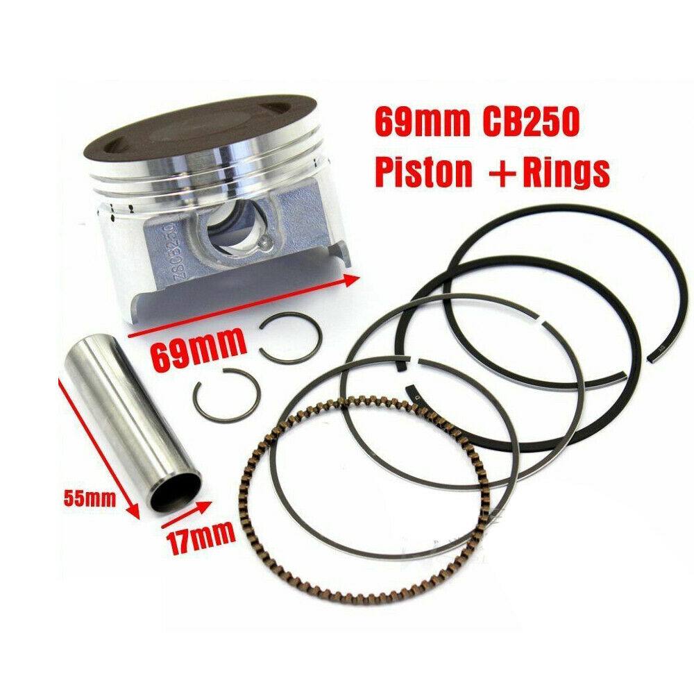69mm 17mm Pin Piston Ring Kit + Gaskets CB250cc Engine PIT Quad DIRT BIKE ATV - TDRMOTO